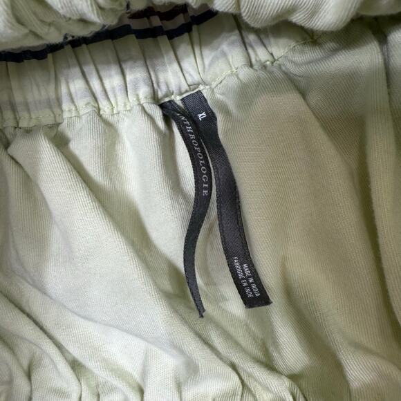 Anthropologie Strapless Crop Boxer Top and Skirt Set XL Green Striped Beachy - Picture 7 of 16